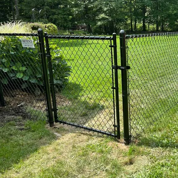 Chain Link Fence Iron Galvanized Heavy Duty Electric Hot Dopped Galvanized Black Plastic coated Chain Link Fence for Sale