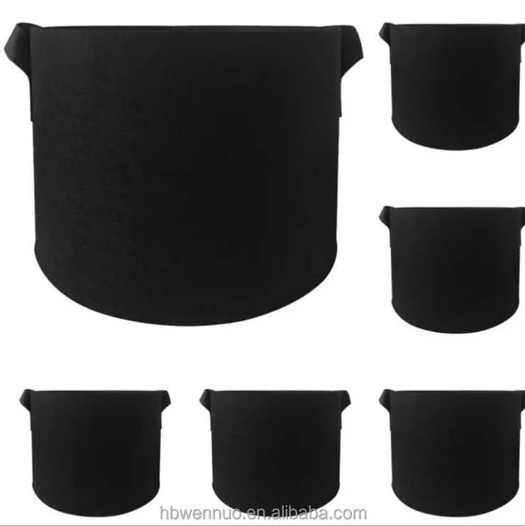 1 / 2 / 3 / 5 / 10 / 20 / 30 / 40 / 50 / 100 / 200/300 gallon All Size Non woven Plant Fabric Pots Grow Bags with Handles