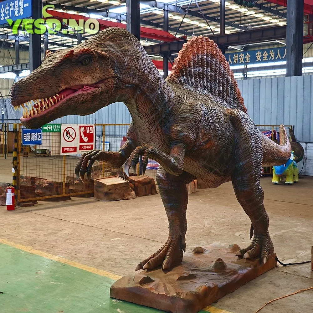 Custom Realistic Spinosaurus Animatronic Dinosaur Model for Kids for Theme Park Exhibitions and Amusement Park Playground