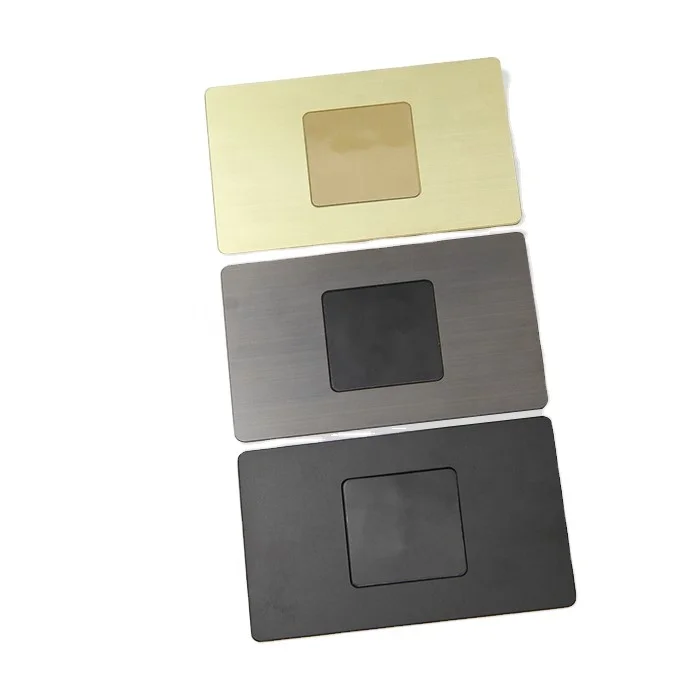 CXJ Newest NFC Metal Card Brushed NFC Metal Card Double Side Reading Function RFID Metal Card with QR Code Printing