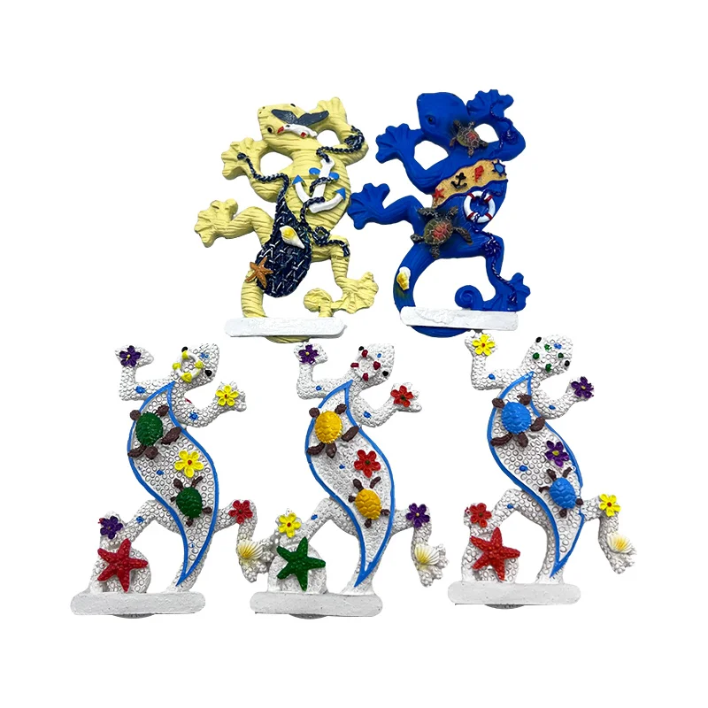 Custom Theme Resin Handicraft Refrigerator Tourist Souvenir Magnet with Magnetic Sticker Fridge Magnets