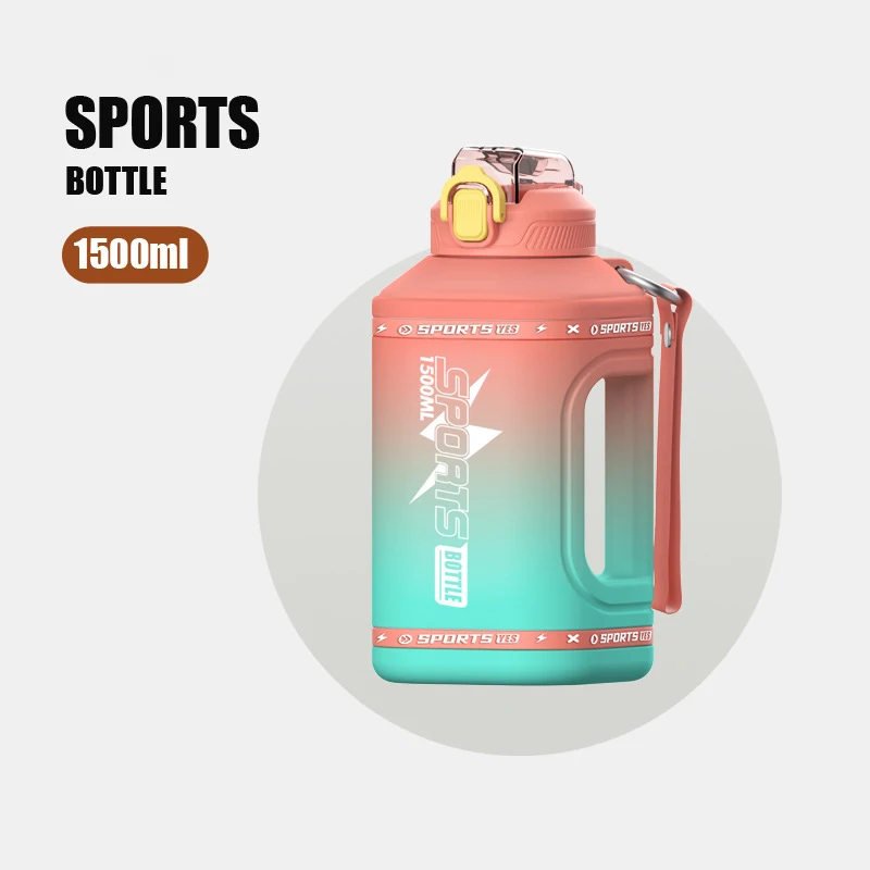 Tide cool ton ton bucket square gradient with straw outdoor sports bottle