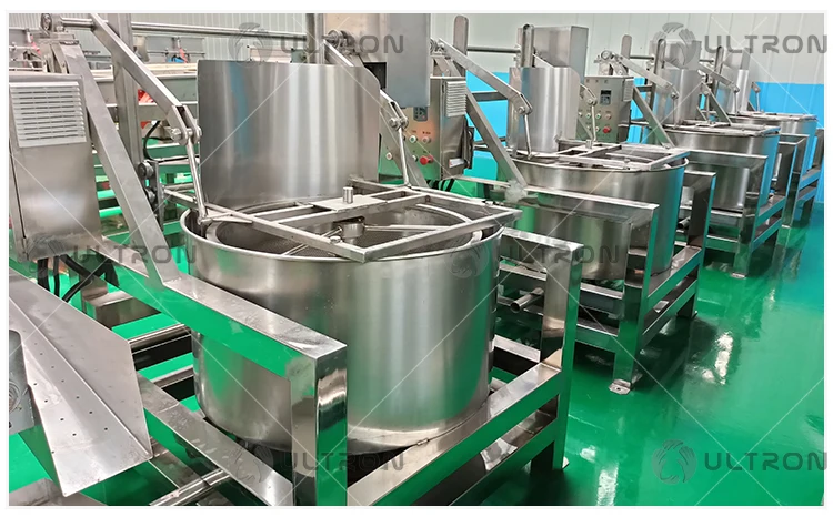 Crispy Fried Onion Rings Broad Beans Frying Production Line Chicken French Fries