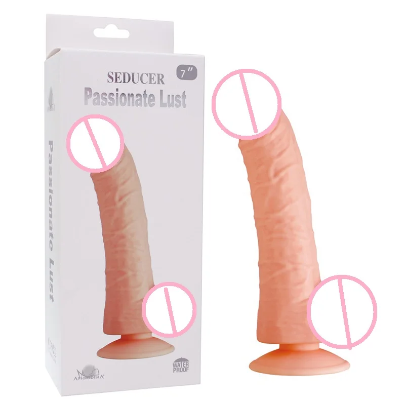 Realistic 7 Inch Powerful Suction Cup Silicone Big Penis Dildo Dildos Sex Toys for Women Men