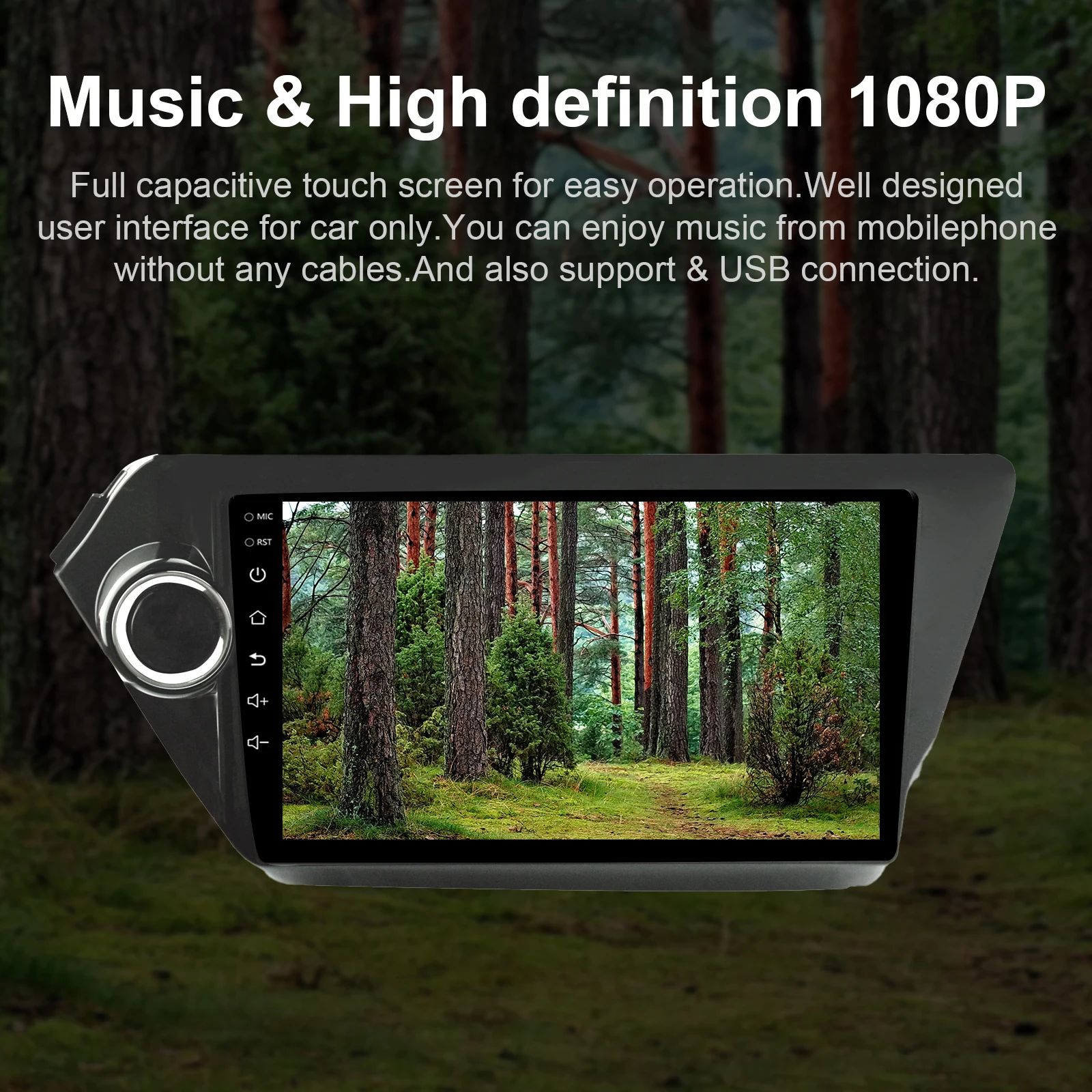 High Definition Stereo Capacitive GPS Navigation USB Player 9 inch Android Car Radio For Kia K2 Rio 2012-2016