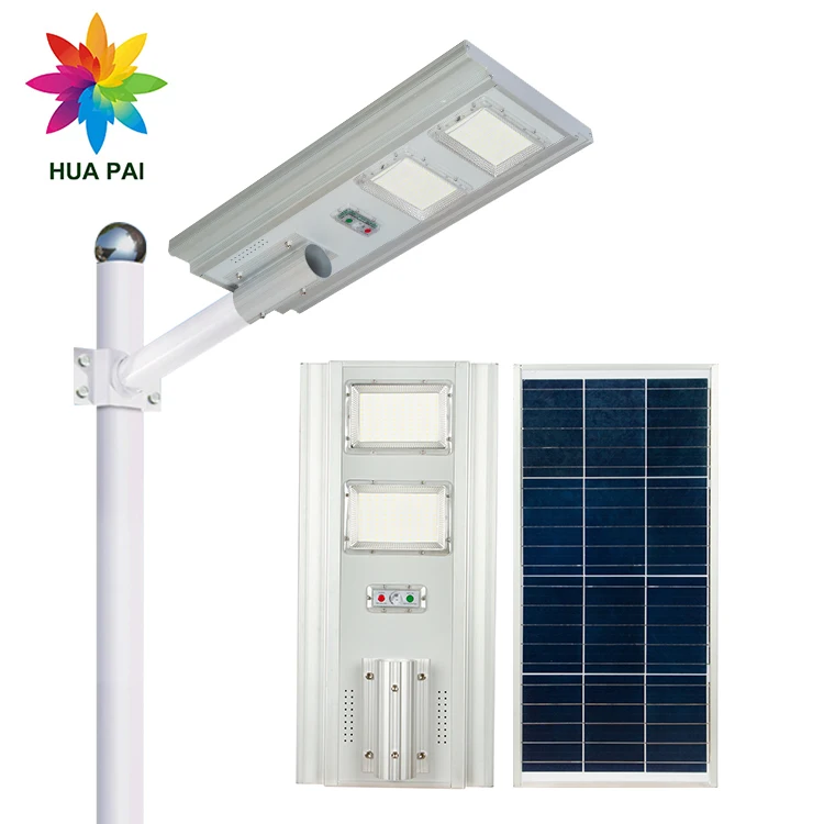 HUAPAI 2024 New Design Outdoor Lightning Protection IP65 Street Lamp 200w 300w 400w Led Solar Street Light
