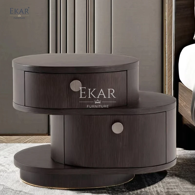 Sleek Modern Wooden Bedside Table with Practical Storage Solutions for Bedroom Living Room Hotel or Home Bar