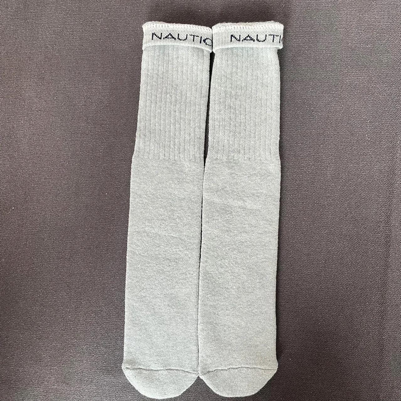 Black/white/grey NAUTICAJP Hasegawa Nisseo Heavy High-Tube Thick Terry Cityboy Curling Frock Socks