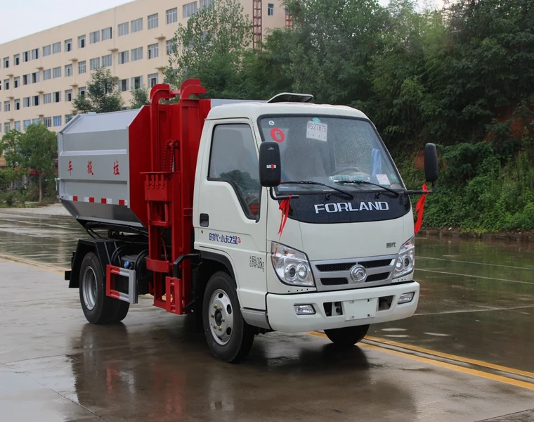 china hydraulic Side-trailer garbage truck