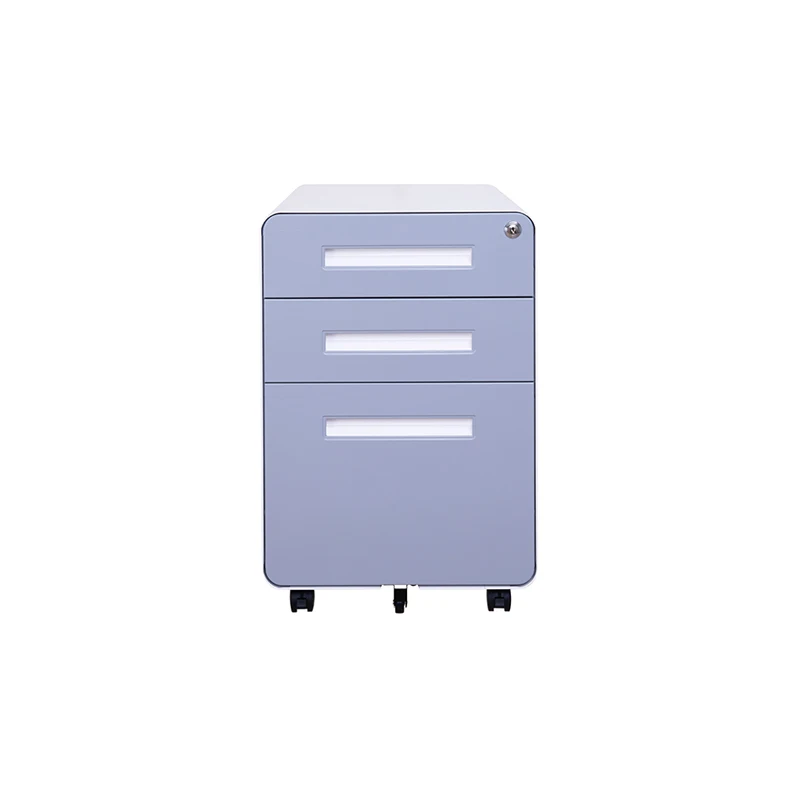 High Quality Fully Assembled Office Mobile Pedestal Metal 3 Drawer Under Desk