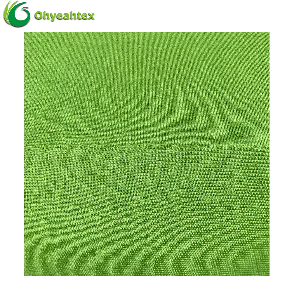 OEKO-TEX STANDARD 100 Sustainable Bamboo Hemp Interlock Fabric For Clothing