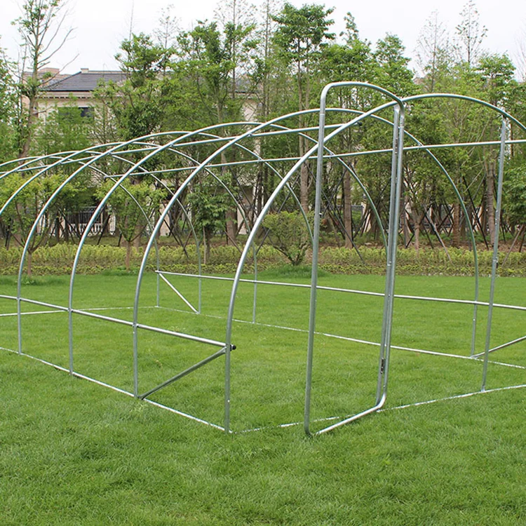 Winter Season Home Use Backyard Green Pe Mesh Cloth Cover Metal Frames Greenhouse Tunnels Agriculture