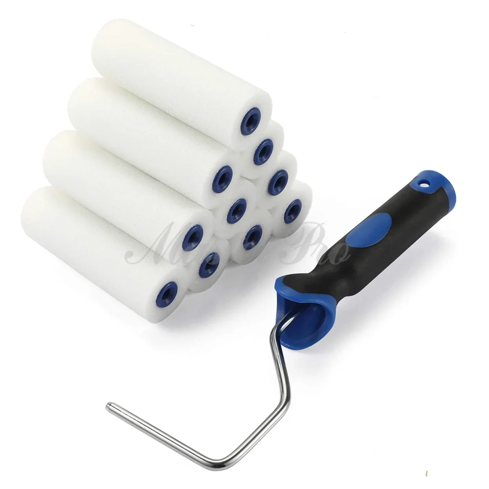 Master D24009-4 Epoxy Paint Roller Set with Soft Grip Handle 4' 50cm3 High Density Foam paint Roller set
