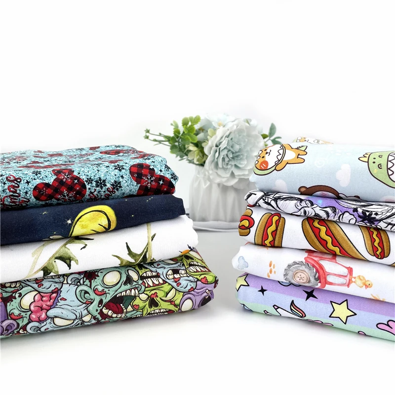 
 Factory direct wholesale 95 cotton 5 lycra digital printed fabric  