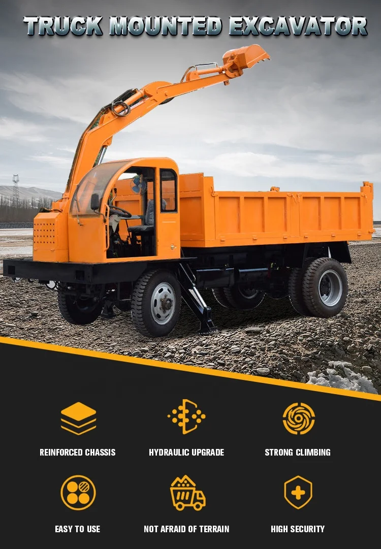 6Ton 10 Tons 12ton 20ton of transport vehicles with excavator multi-purpose use