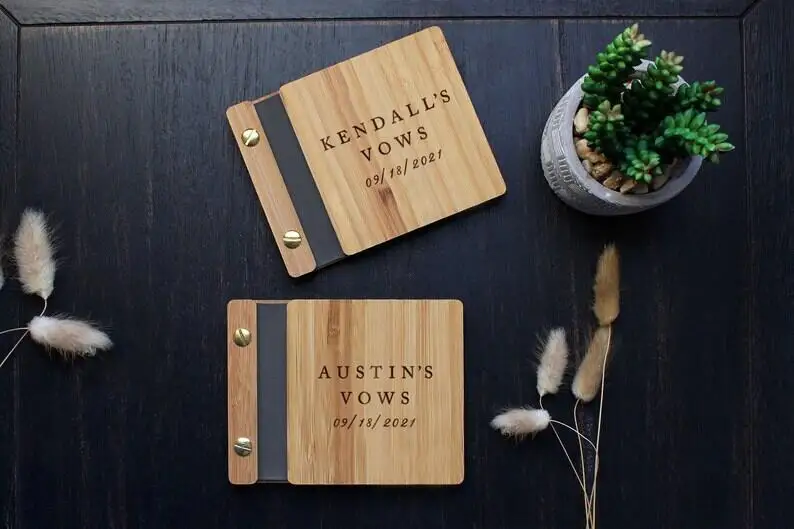 wholesale original bamboo wood wedding reception guest gift book