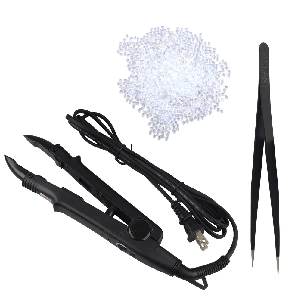 ARLANY Custom Logo Keratin Bonded Hair Extension Tool Kit Melting Tool Hair Sectioning Clip Round Spacer Template