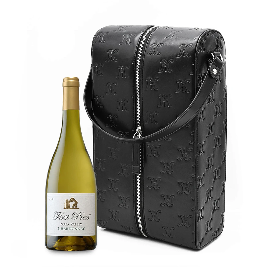 Manufacturer Leakproof Christmas Gift Storage Cooler Bag Whisky Carrier Leather Wine Box Tote Bag Waterproof