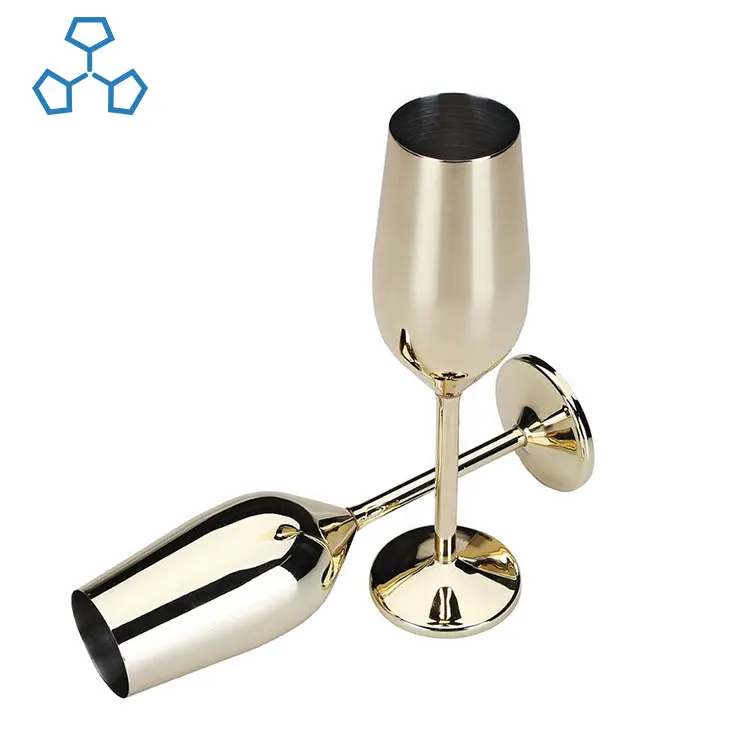 Factory Promotion Aesthetic Reusable Fashionable Handmade Party Custom Gold Champagne Flutes