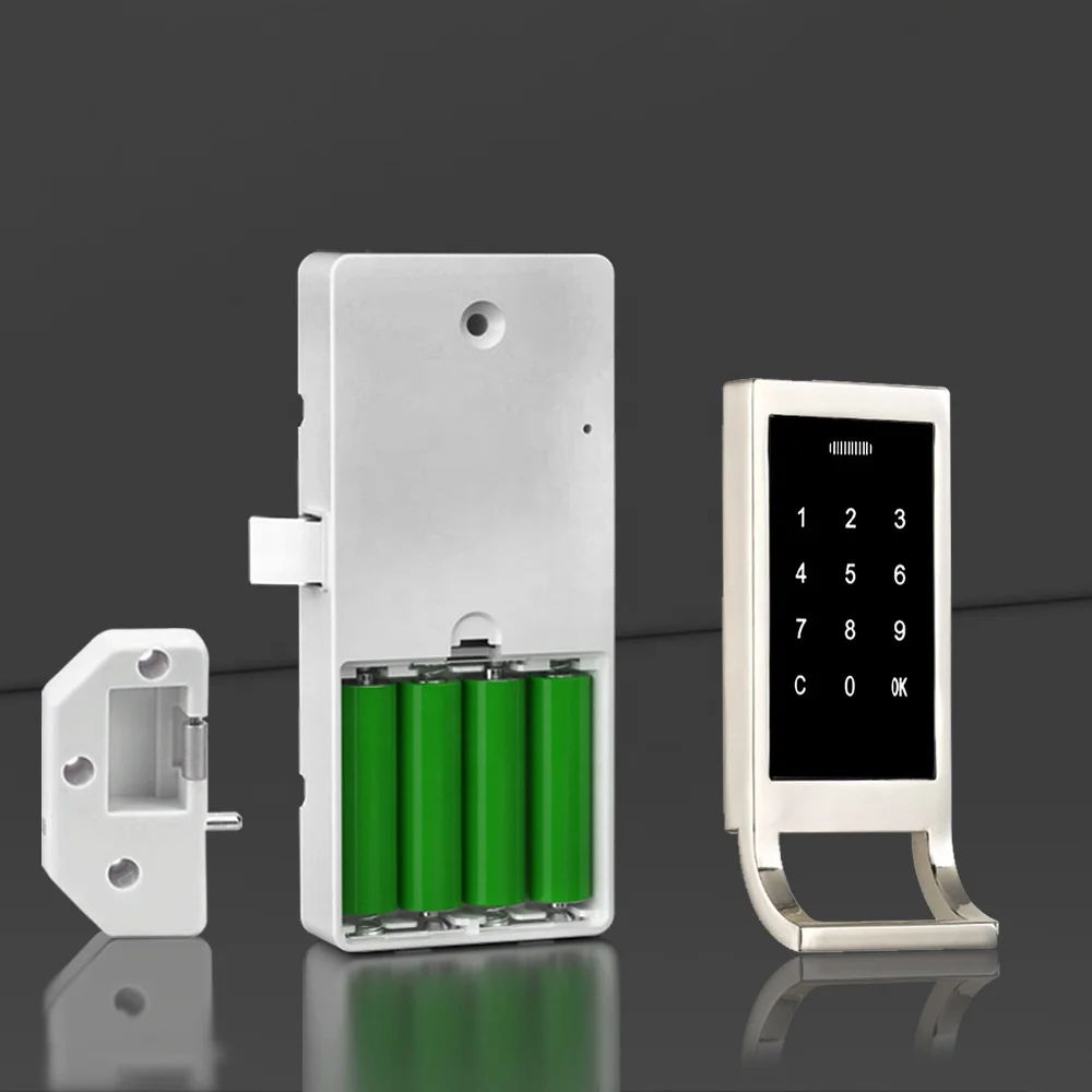 CE RoHS Public AA Batteries Electronic Code Sauna Lock with Wristband Rfid Card Password Keypad Cabinet Rfid Locker Lock Digital