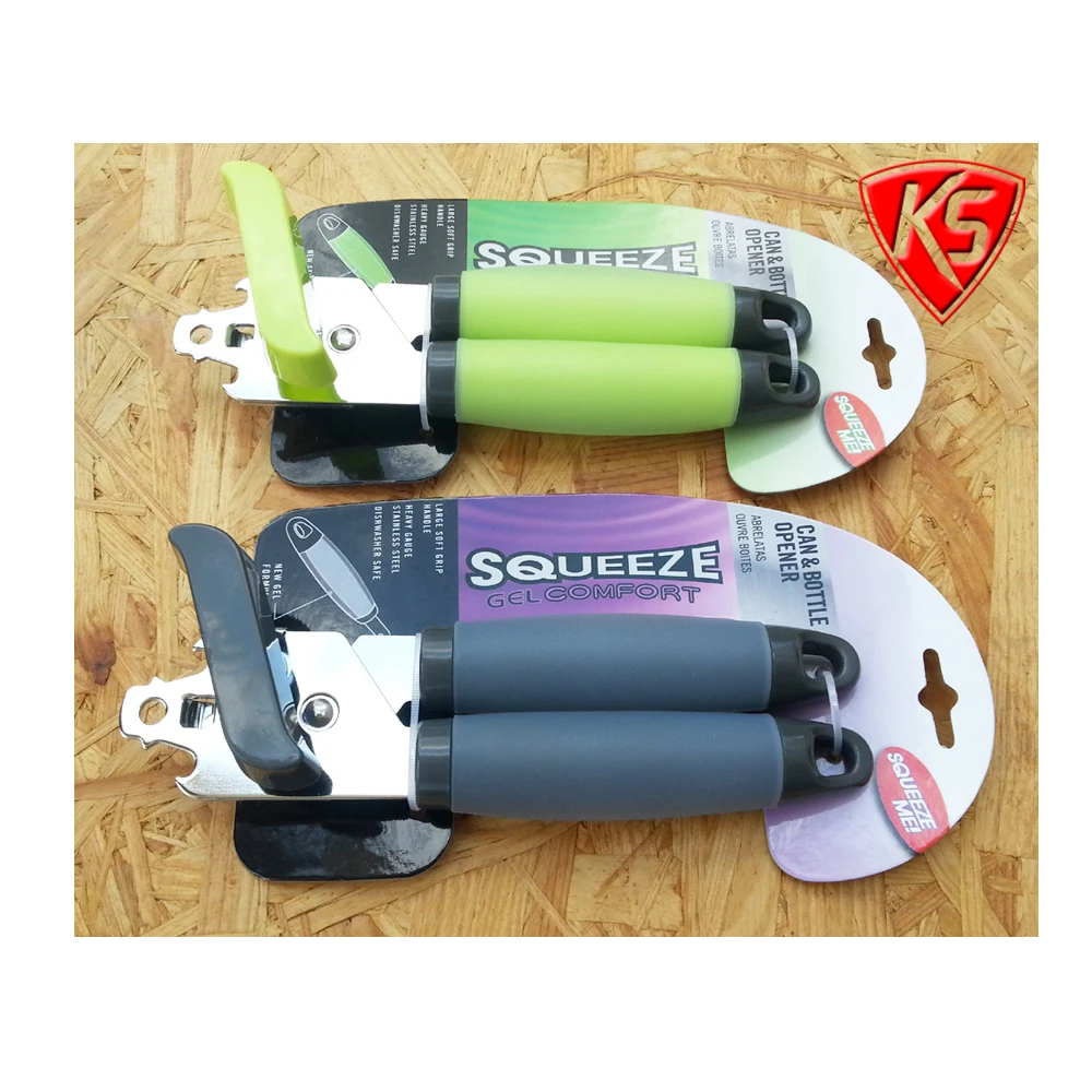 Practical Premium Gel Silicone Handle Can Opener Convenient Stainless Steel Bottle Openers for Easy Home Use