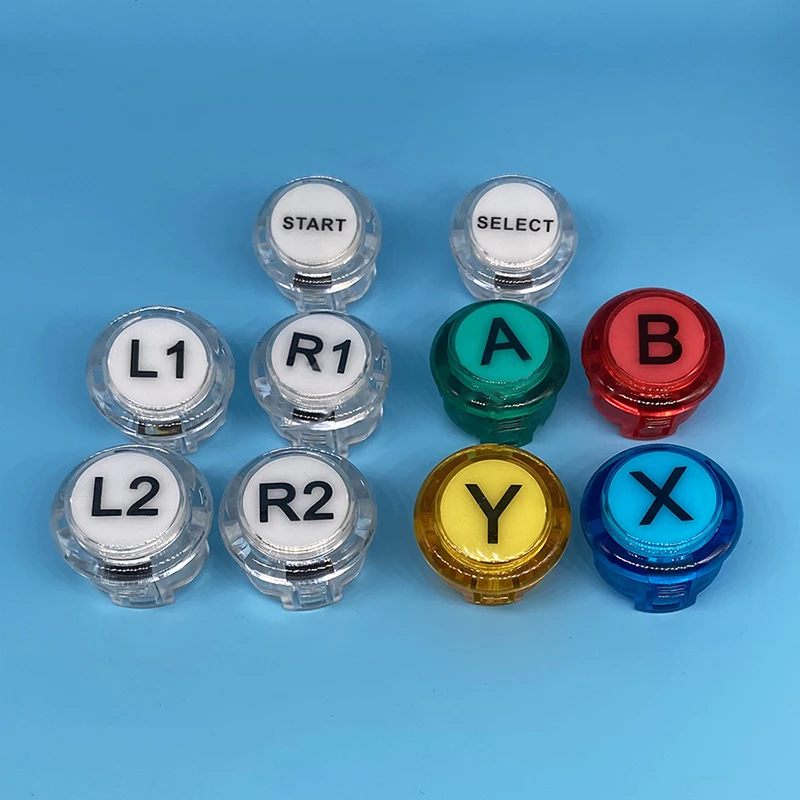 Кнопки NOT LED SANWA стиль Cherry MX Microswitch логотип X Y Start выберите для ПК MAME Raspberry Pi Кнопка части аркадная кнопка