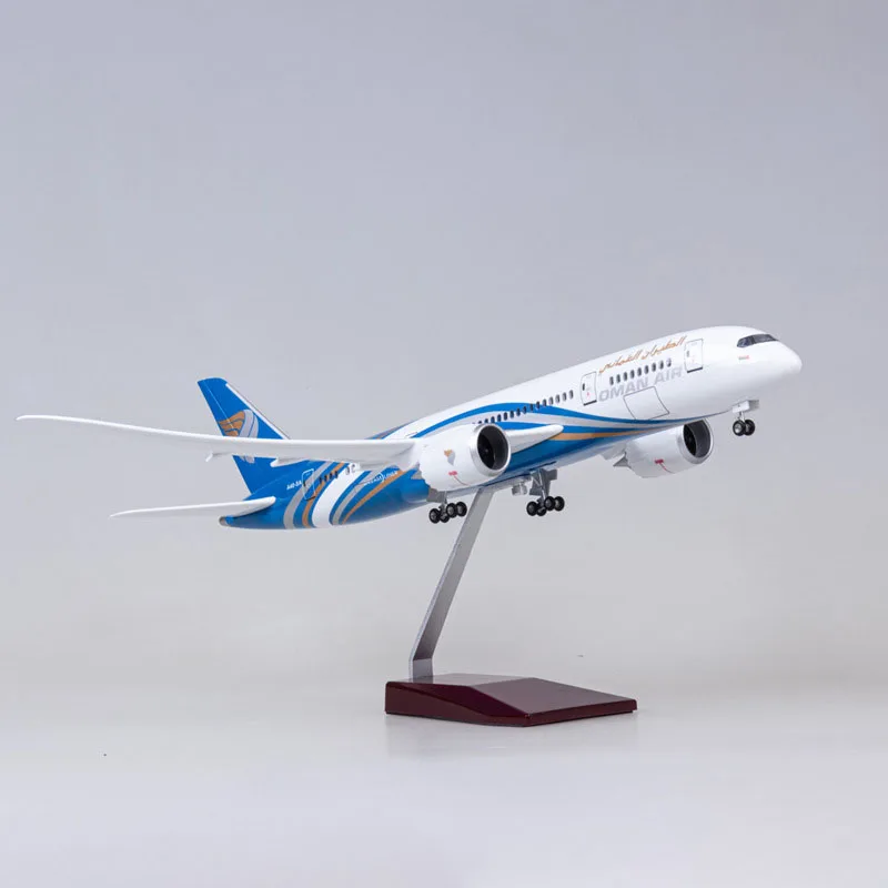 1/130 Scale 43CM Oman Air Boeing 787 B787 Aircraft Model Civil Aviation Passenger Aircraft Simulation Decoration Gift