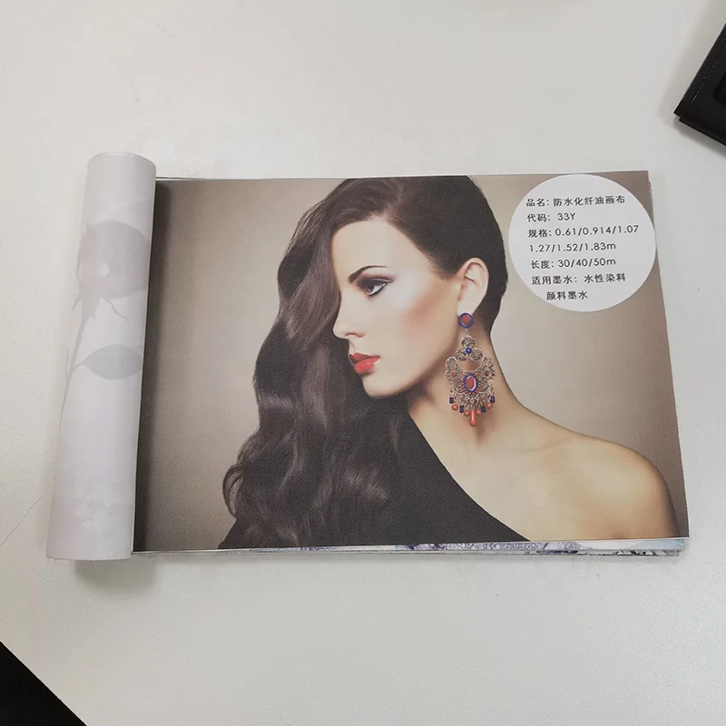 Предварительно напечатанный чистый растягивающийся холст для плоттера 280gsm, цифровая струйная печать, полихлопковый холст, рулон бумаги для краски