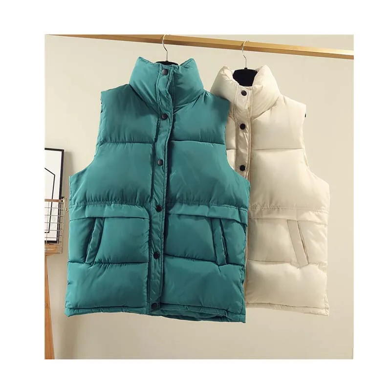 Модный простой дизайнерский женский зимний пуховой жилет для девушек, оптовая продажа, Женская куртка без рукавов по заводской цене, одежда
