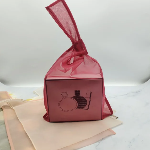 Customized encrypted unlit aromatherapy gift organza tote bag