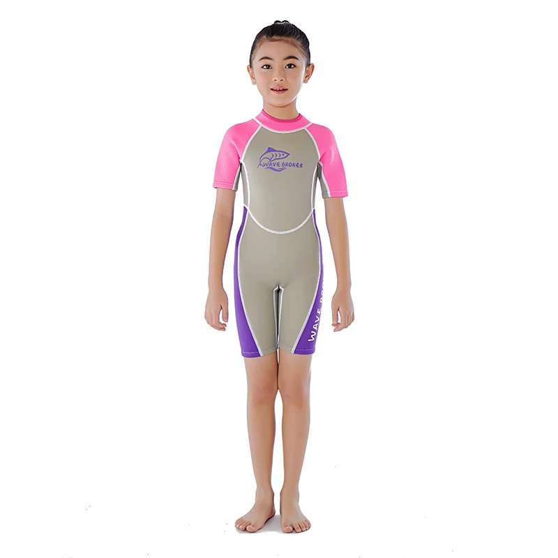 Modern High Standard Durable Style Neoprene Kids Full Wetsuit Children Back Zip For Swimming Diving