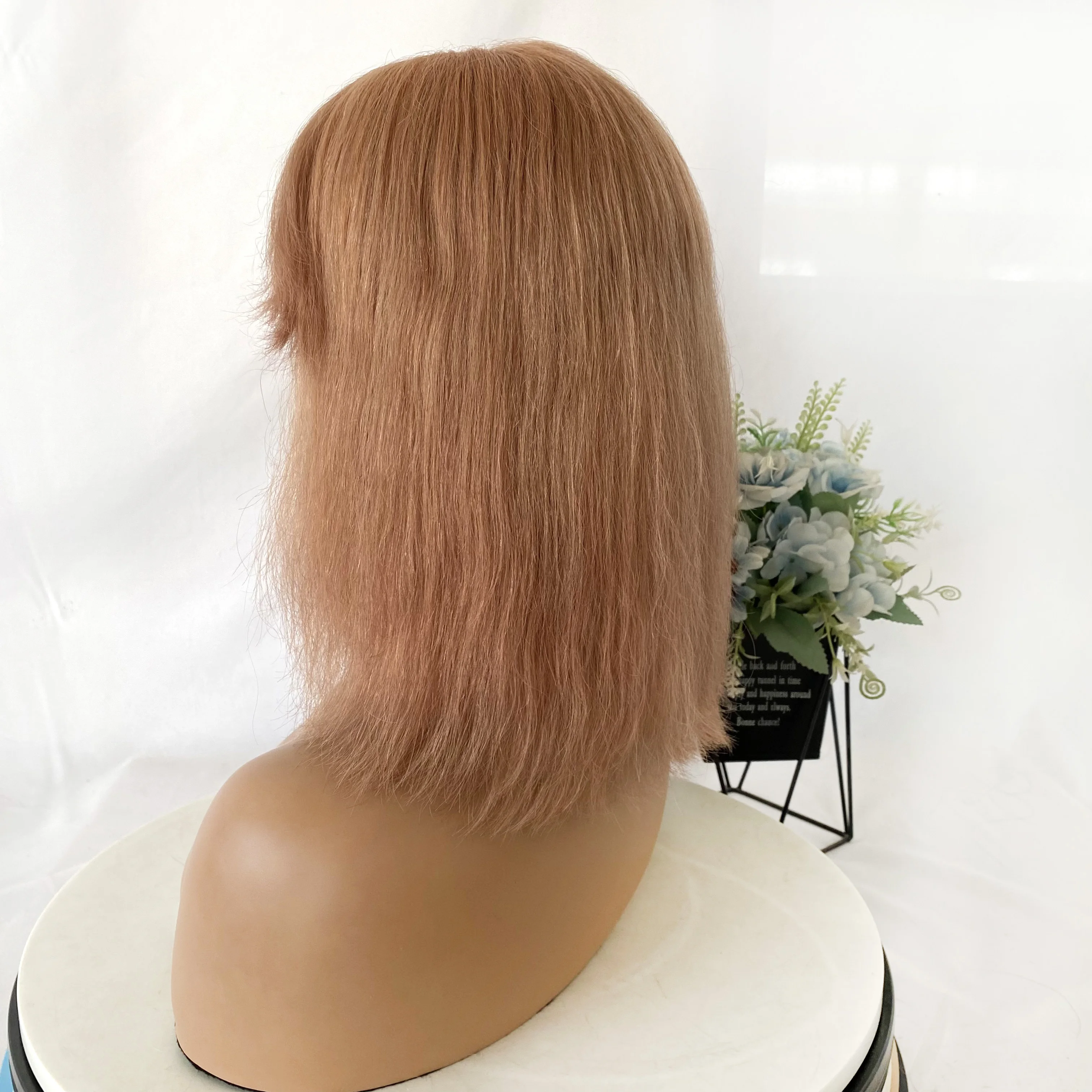 wholesale 100%Natural Virgin human hair wigs With silk straight weave short hair wigs