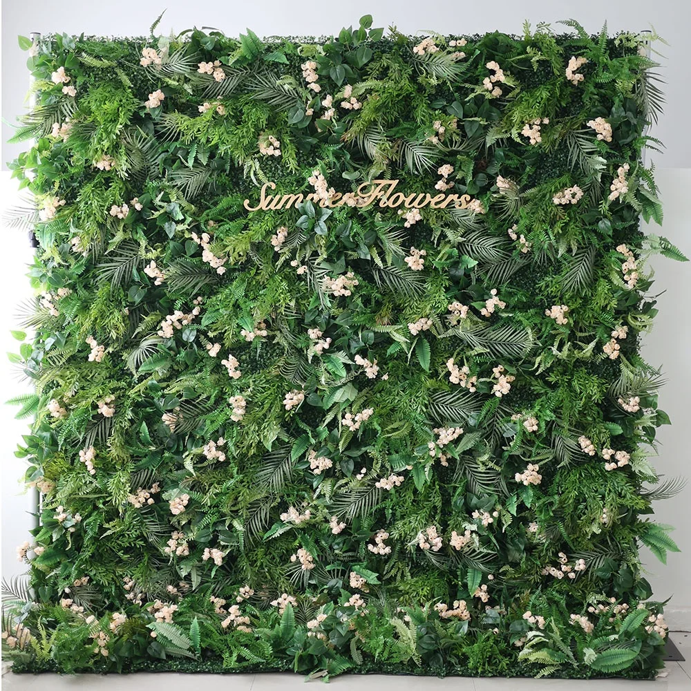 Artificial Grass Wall Backdrop Artificial Panels Backdrop 3D Flower Wall for Decor Party Wedding