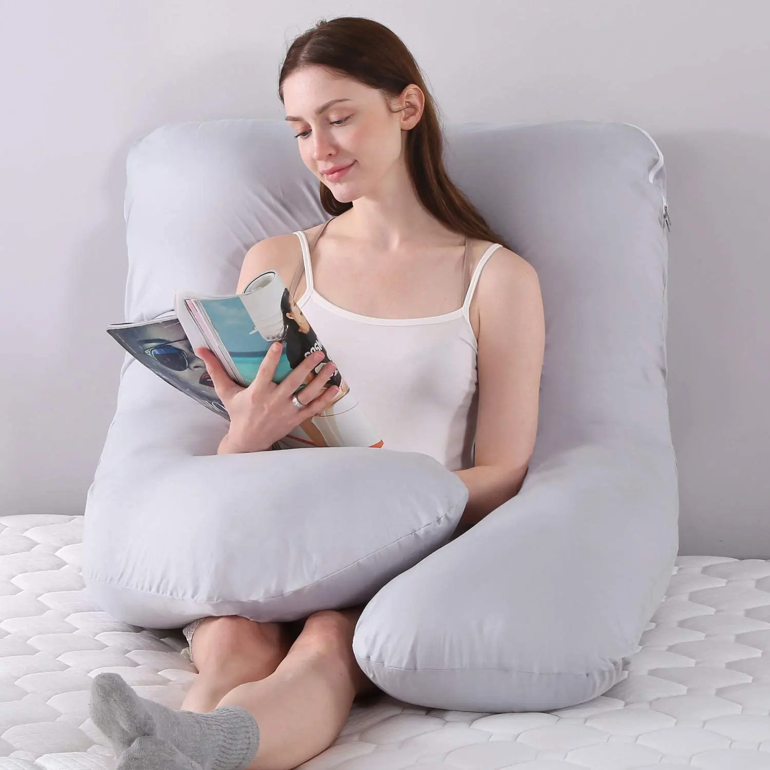 Pregnancy comfortable polyester custom body pregnant pillow for women