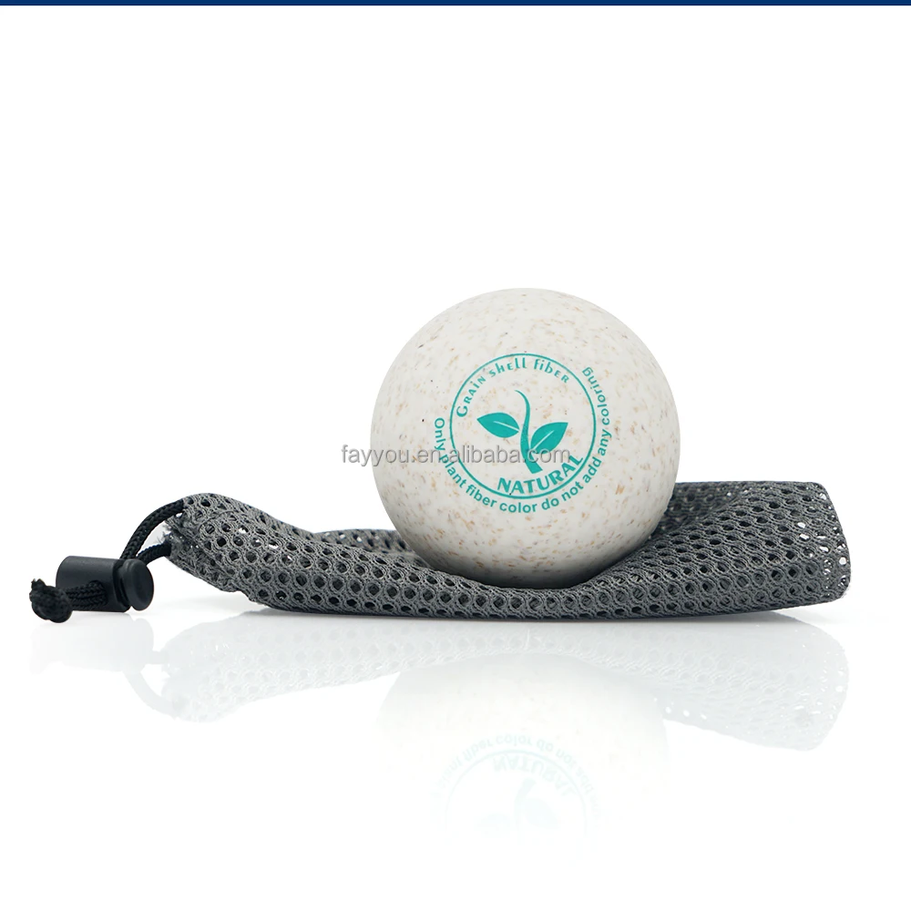 Factory Wholesales Price Hot Sales Grain Skin-Friendly Shell Fiber Ball Muscle Knot Remover Rubber Lacrosse Ball  Massage balls