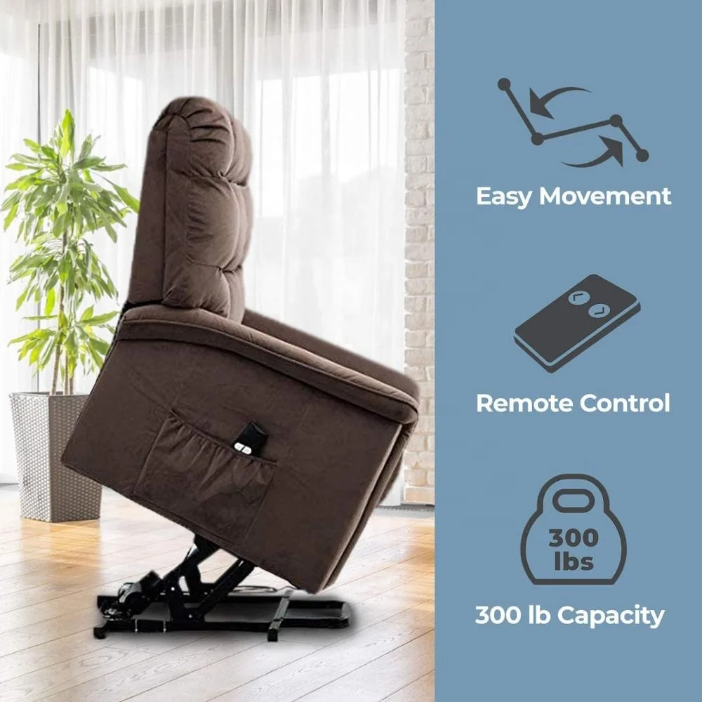  Мебель JKY удобное кресло-шезлонг из мягкой ткани с электрическим подъемником и дистанционным управлением для пожилых людей