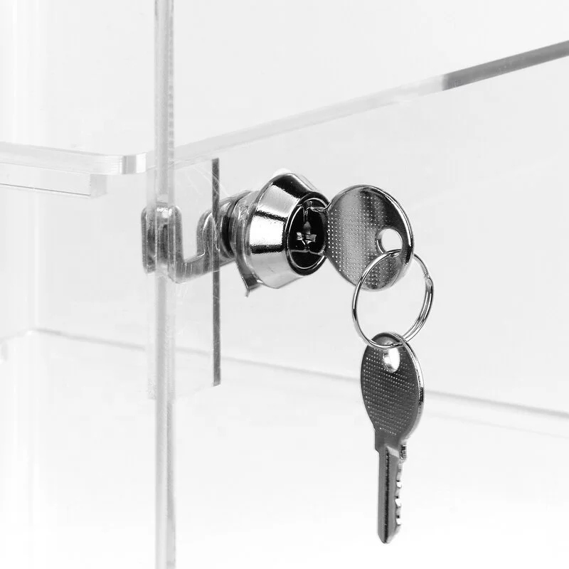 Rotatory Acrylic Display Case Cabinet with Mirror Base