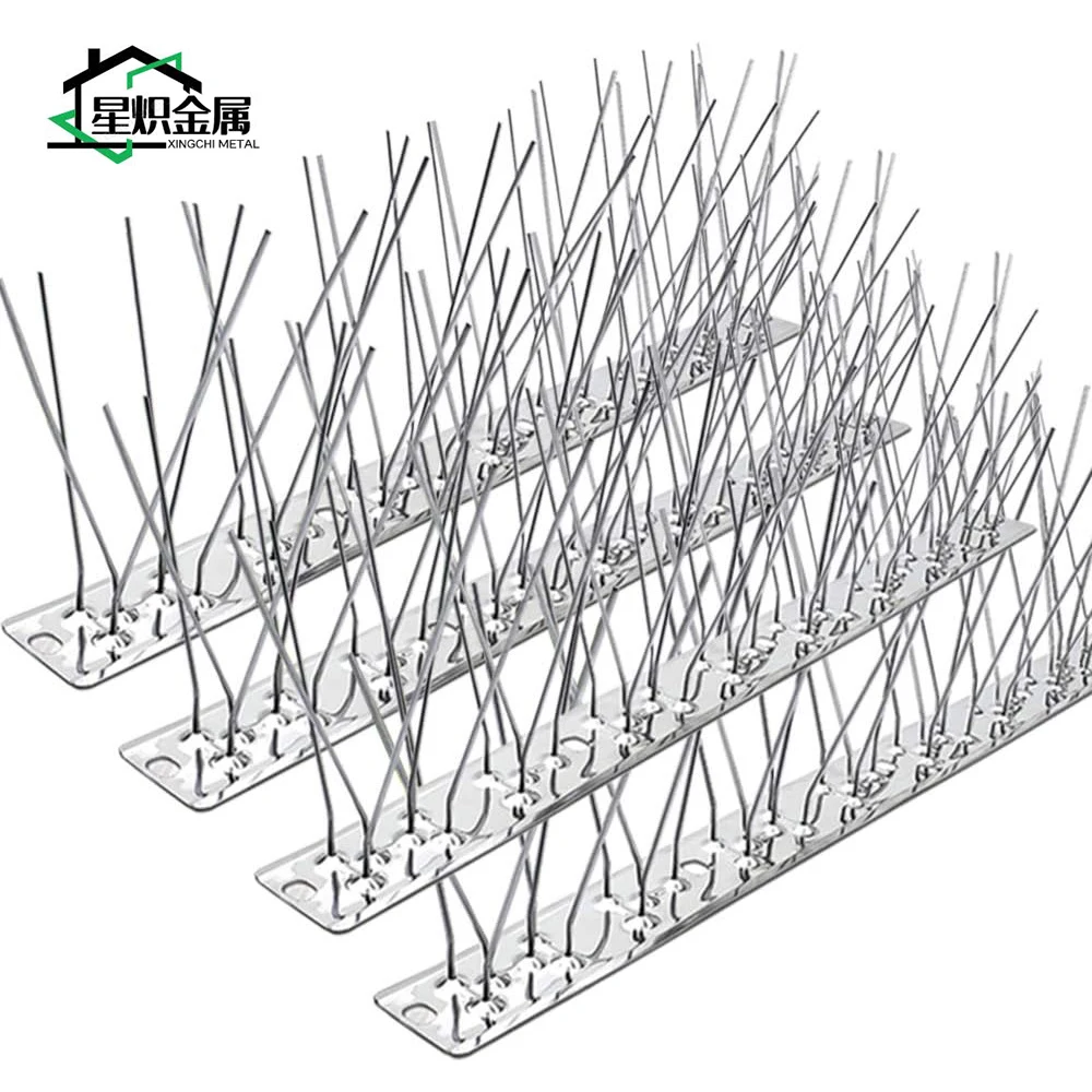 33cm Stainless Steel Base Bird Spikes Office Bird Deterrents and Pest Control Metal outside Pigeon Spikes for Hotels
