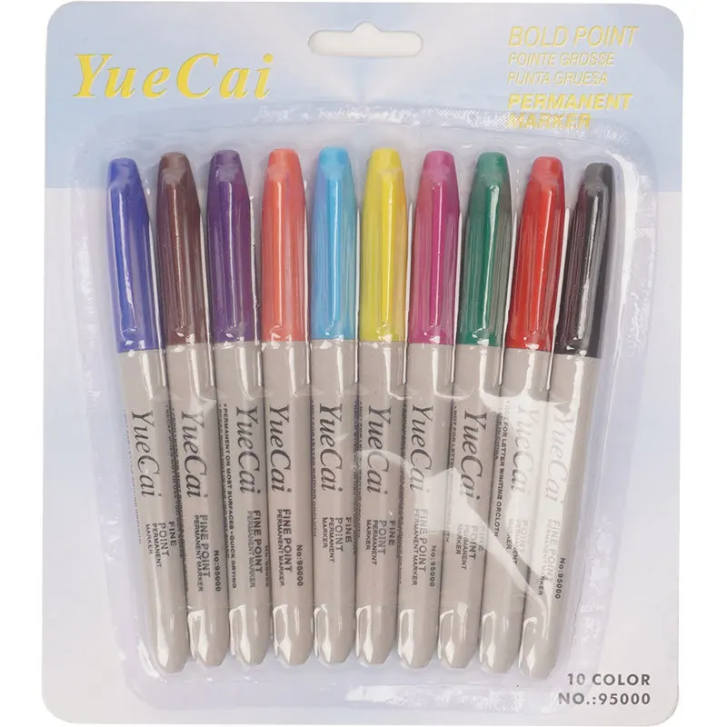 KEAS factory Economical Black ink Oil Based Round Fiber Tip Permanent Marker non toxic fine tip water proof black permanent pain