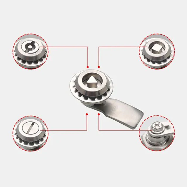 Zinc Alloy Electrical Cabinet Knob Cam Lock Tubular Type Cabinet Cam Latch