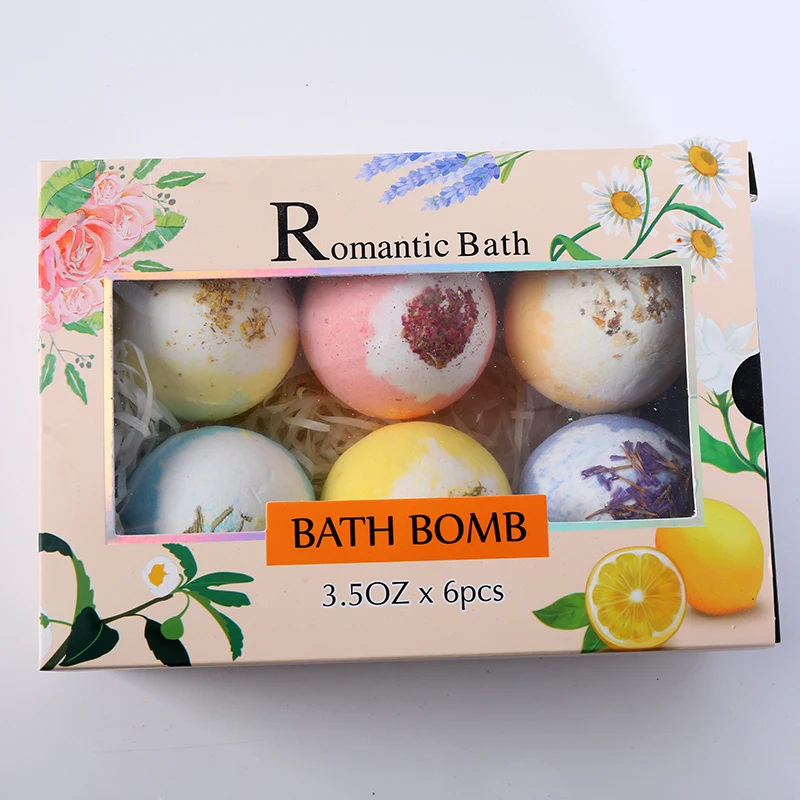 Private Label Natural Rich Bubble Bath Bombs Set 9x100g with Starfish for Softening Cutin Smooth and Tender Skin