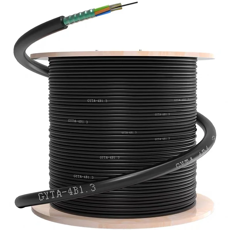 12/24/36/48/72/96 core armoured SM fibra optica cable GYTA for outdoor duct fiber cable