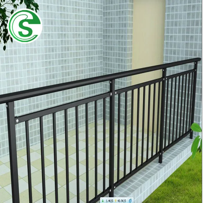 New Customized  Elegant Decorative Baluster Metal Handrail Design Cheap Balcony Stair Wrought Iron Railing