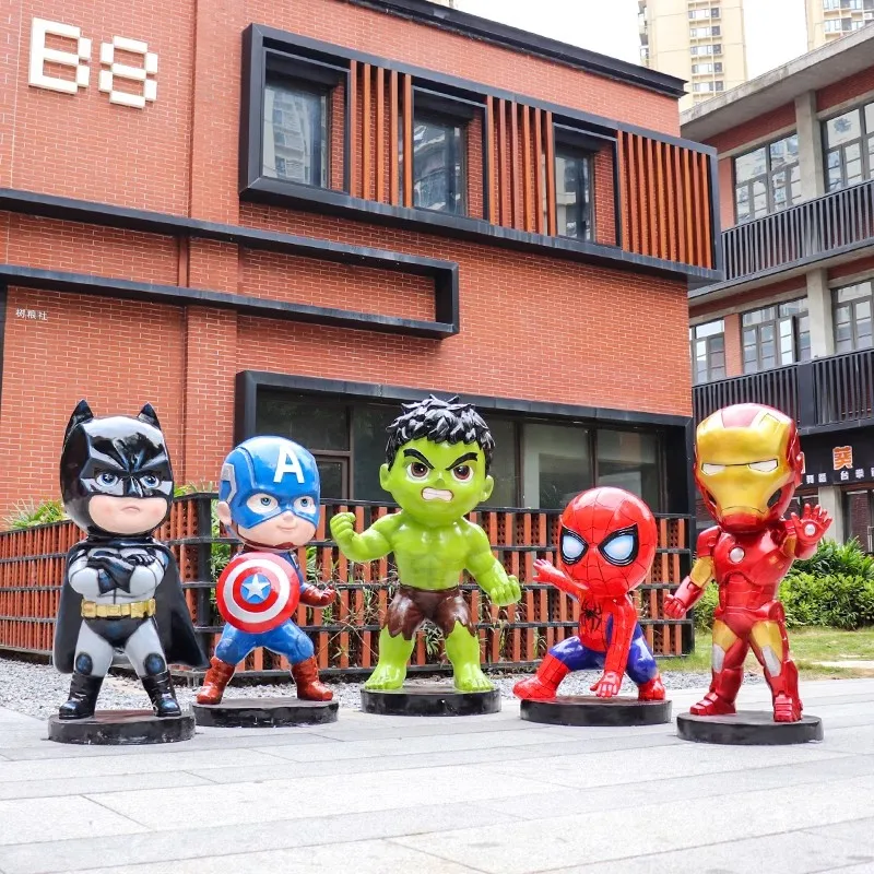 Outdoor Decoration Park Decoration Action Figures Life Size 4ft Cartoon Hero Marvel Cartoon Figure Statue