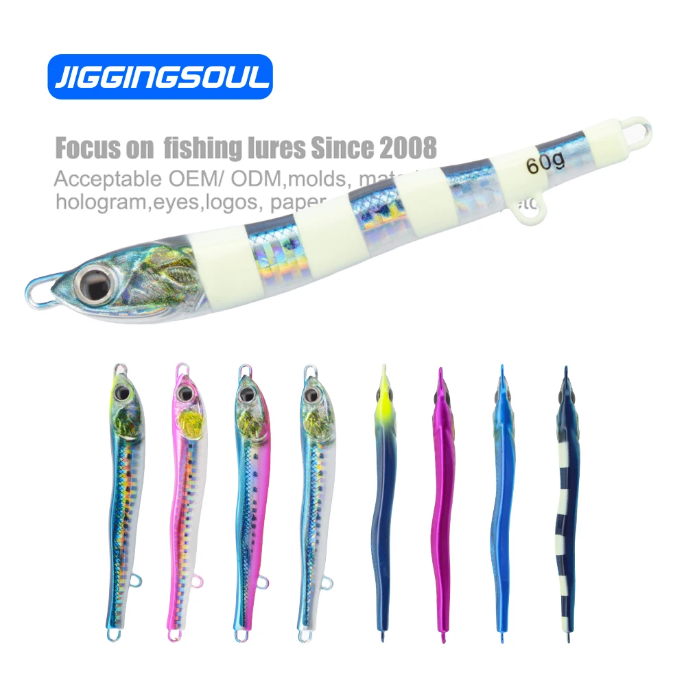 JIGGINGSOUL-RTS-347-fishing lure metal  40g 60g 80g sea fishing boat kanpachi Black croaker  Little Jig Jack Metal Adict Type 03