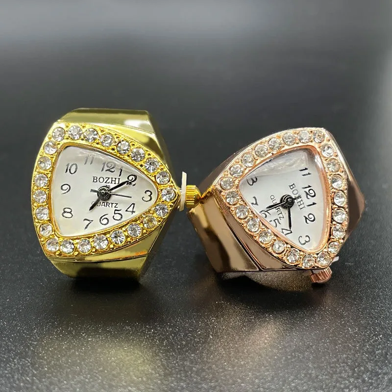 Finger Watches for Women Vintage Watch Ring Quartz Clock Finger Watch Ring for Women Finger