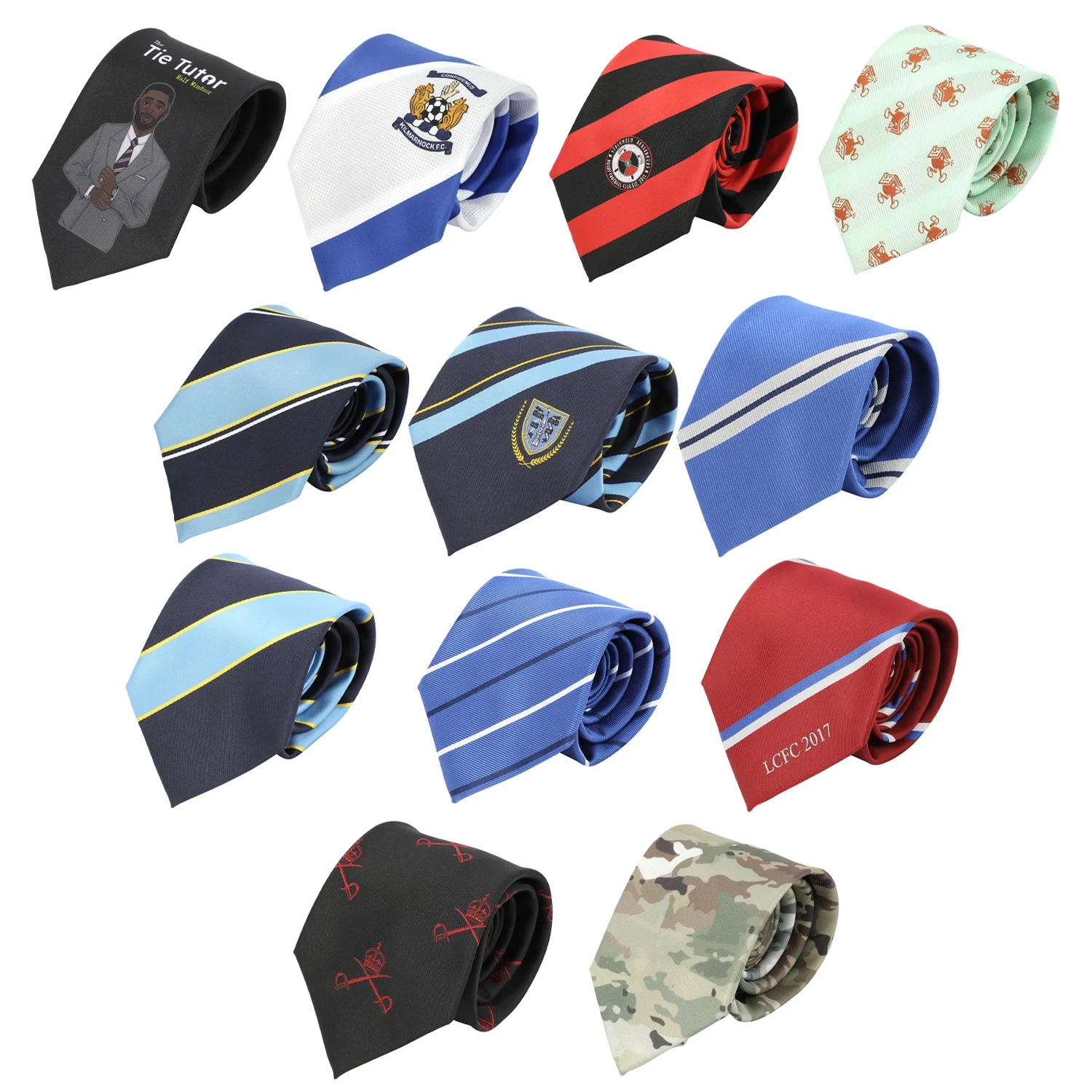 Latest Design Good Quality Luxury Cravate Mens Neck Ties Logo Necktie Custom Polyester Ties