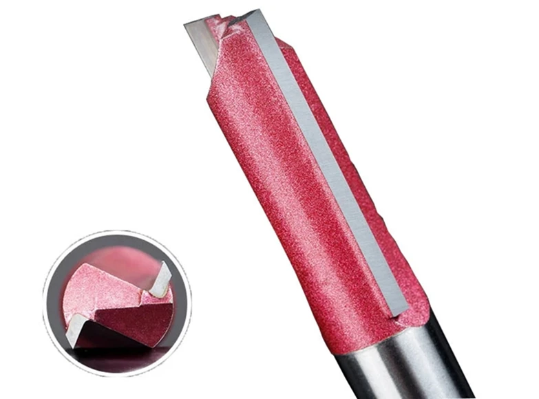 Tideway 1/2 Inch 2 Flutes  Tungsten Carbide Tipped Trimming Wood Sizing CNC Router Bit Straight Milling Cutter For Woodworking