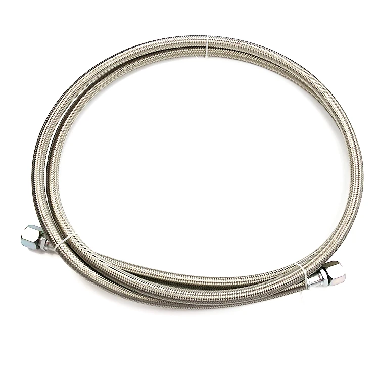 sae 100 r14 304 lined corrugated antistatic smooth bore braided ptfe hose with stainless steel rubber tube