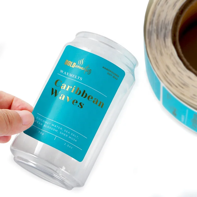Printing waterproof candle warning sticker safety warning labels candle label sticker roll custom label sticker for candle jars
